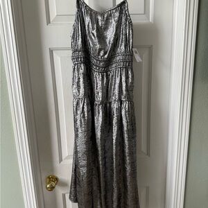 Old Navy Metallic Silver Dress